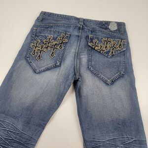 Vtg Y2K Pepe Jeans Baggy Skater Pants Men’s Size 38x33 Cross Embroidered Vintage